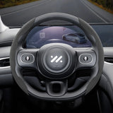 Suede Buckle-Type Steering Wheel Cover for IM