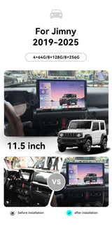 Android 14 Multimedia GPS Navigation for Suzuki Jimny 2019–2025 Android Head Unit Aotsr