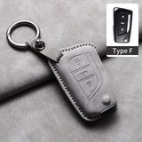 Sheep Suede Car Key Case Cover Shell for Various Toyota Models