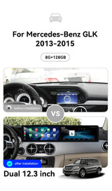 Dual Screen Android Head Unit for Mercedes Benz GLK 2013–2015 Android Head Unit Aotsr