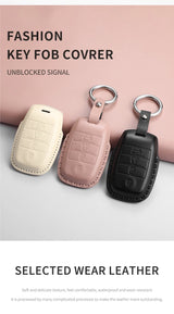 Leather Car Key Case Cover Shell Car Interior Accessory OEM
