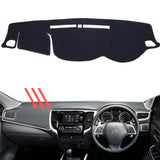 Anti-Glare Dashboard Carpet Cover for Mitsubishi Triton 2015–2023 Dashboard Mat CATUSIKI BLACK RHD