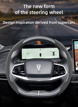 Suede Steering Wheel Cover Snap-On for Deepal S05 Car Interior Accessory Hocasen