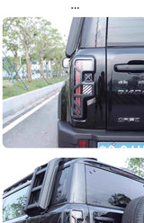 BAIC BJ40 2024-2026 Tail Light Lamp Cover Trim Anti-Scratch Protective Frame ABS Black Modified