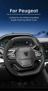 Sports Suede Steering Cover for Peugeot 208 3008 Car Interior Accessory Hocasen