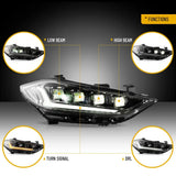 LED Headlights for Hyundai Elantra 2017-2018 Headlight Assembly Vland
