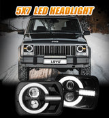 Latest Style 2pcs 7X6 5X7 Led Headlights For Jeep Wrangler YJ Cherokee XJ H6014 H6052 H6054 H4 Headlamp Car Accessories Led Lamp
