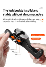 2-in-1 Hidden Headrest Phone Holder and Car Hook