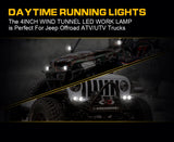 Led Work Light Bar 4 Inch Led Headlight 12v Drl for Jeep Wrangler JK Off Road 4x4 Truck accessories Lada Atv Spotlight Car Light