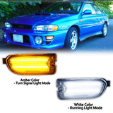 Front Bumper Sequential Switchback Lights for 1999-2001 Subaru Impreza LED Ambient Light iJDM