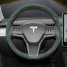 Anti-Slip Suede Steering Wheel Cover for Tesla 2024