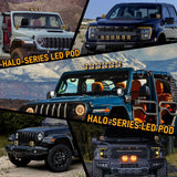 4/6/7pcs LED Work Light Bar For Car Jeep Truck Pickup Boat Suv Off Road Amber Drl 12v Led Head Lamp Fog Light Car Accessories