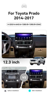 12.3" Android 13 Multimedia Head Unit for Land Cruiser Prado 2014–2017 Android Head Unit Aotsr