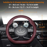 Breathable Leather Steering Wheel Cover for Hyundai
