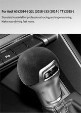 Made of Alcantara For Audi A3 Q2 S3 TT Sport Gear Shift Knob Boot Cover Decorative Trim Sticker Car Interior Tuning Accessori