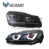Dual Beam Projector Headlights for VW Golf 6 Mk6 09-14