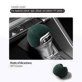 Made of Alcantara For Audi A3 Q2 S3 TT Sport Gear Shift Knob Boot Cover Decorative Trim Sticker Car Interior Tuning Accessorie