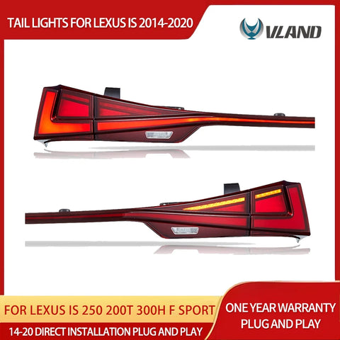 Vland LED Tail Lights for Lexus IS 2014-2020 Car Interior Accessory Vland