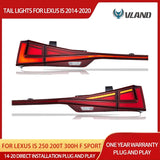 LED Tail Lights w Sequential Signal for Lexus IS 2014 Car Interior Accessory Vland