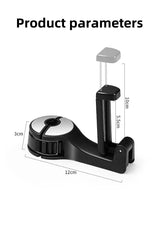 2-in-1 Hidden Headrest Phone Holder and Car Hook