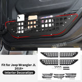 Front Door Storage Rack for Jeep Wrangler JL 2018-2024 Car Interior Accessory HEBE