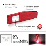 LED Taillight Assembly Red Lens for Ford F100 Bronco Car Interior Accessory iJDM