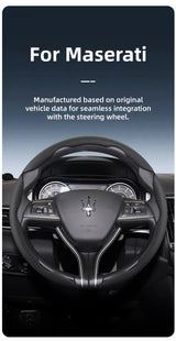Quick Release Leather Wheel Cover for Maserati Models Car Interior Accessory Hocasen