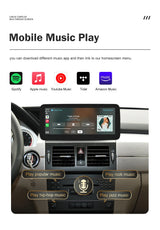 10.25-Inch Wireless CarPlay Android Auto Display for Benz GLK
