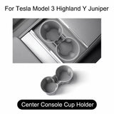 For Tesla Model 3 Highland Y Juniper Center Console Cup Holder Silicone Non-Slip Storage Box Slot Interior Accessories Car In