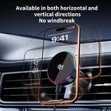 Qi2.2 25W Car Magnetic RGB Wireless Charger With Air Cooling Fan Phone Holder Car Wireless Charger TEKSY