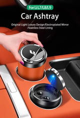 For Leading Lixiang L7 L8 L9 2022 2023 Car Ashtray Auto Pop Lid Portable Car Interior Ashtray with LED Light Car Interior Acc