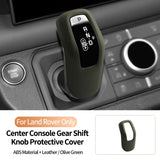 Original Leather Center Gear Shift Knob Cover For Land Rover Lever Shifter Boot Anti Scratch Car Performance Interior Accessory