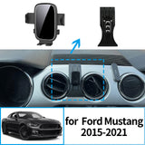 Wireless Fast Charging Phone Mount for Ford Mustang 2015–2021 Car Phone Holder CATUSIKI
