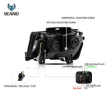 Projector RGB Headlights for Chevy Camaro 14-15 LED Ambient Light vland
