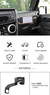 Water Cup Phone Holder Rack for Jeep Wrangler JK Car Interior Accessory HEBE
