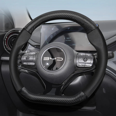 Steering Wheel Cover Carbon Fiber Texture BYD Seal Car Interior Accessory Hocasen