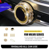 Rhinestone Start Button Trim for Volvo XC60 XC90 Car Interior Accessory LINGLUYANG