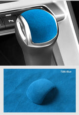 For Audi Q3 Q2 A1 Sport Gear Shift Knob Boot Decorative Trim Sticker Car Premium Interior Tuning Accessories Made of Alcantara