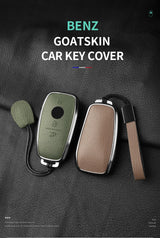 Metal and Leather Car Key Case Cover for Mercedes Benz Car Interior Accessory OEM