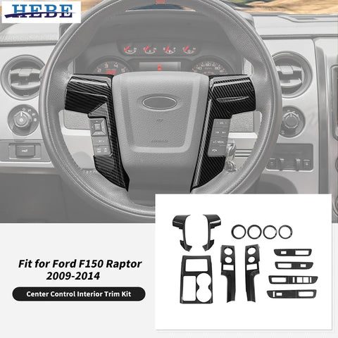 Carbon Fiber Interior Trim Kit for Ford F150 Raptor 09-14 Car Interior Accessory HEBE