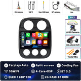 2K QLED Android Head Unit for Jeep Compass Patriot 2010–2016