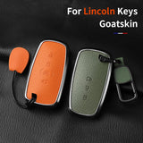 Metal and leather car key case cover for Lincoln Continental Navigator Car Key Case OEM