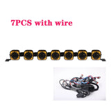 4/6/7pcs LED Work Light Bar For Car Jeep Truck Pickup Boat Suv Off Road Amber Drl 12v Led Head Lamp Fog Light Car Accessories
