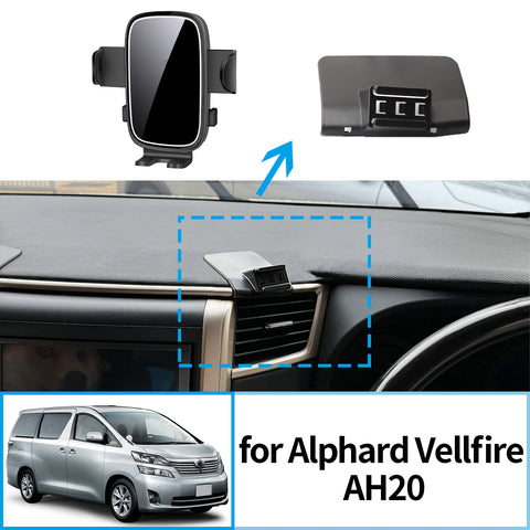 Stable Clip-On Screen Phone Mount for Toyota Alphard 2010–2014 Car Phone Holder CATUSIKI