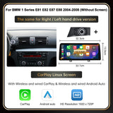 Wireless CarPlay Android Auto Screen for BMW 1 Series 2004-2012