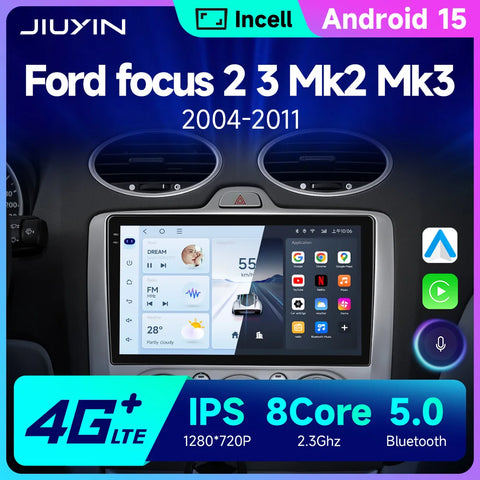 Android 15 Multimedia Head Unit for Ford Focus 2004–2010 Android Head Unit JIUYIN