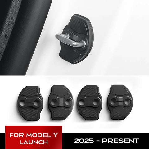 4 Pcs TPE Door Lock Protection Cover Shell for Tesla New Model Y Launch 2025 Car Door Lock Cover TEKSY