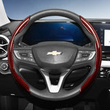 Carbon Fiber Texture Steering Wheel Cover for Chevy Silverado