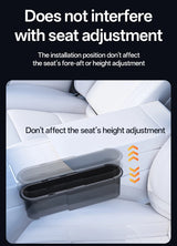 Adjustable Sliding Car Seat Gap Organizer, Flush-Mount Storage Box for Driver & Passenger, 2X Expandable Capacity