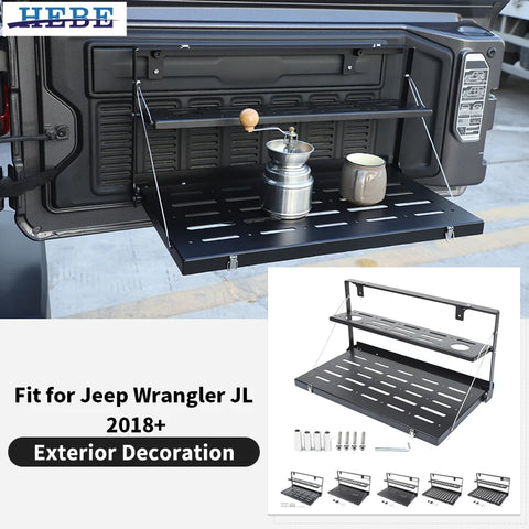 Tailgate Storage Table Rack for Jeep Wrangler JL 2018-2025 Car Interior Accessory HEBE